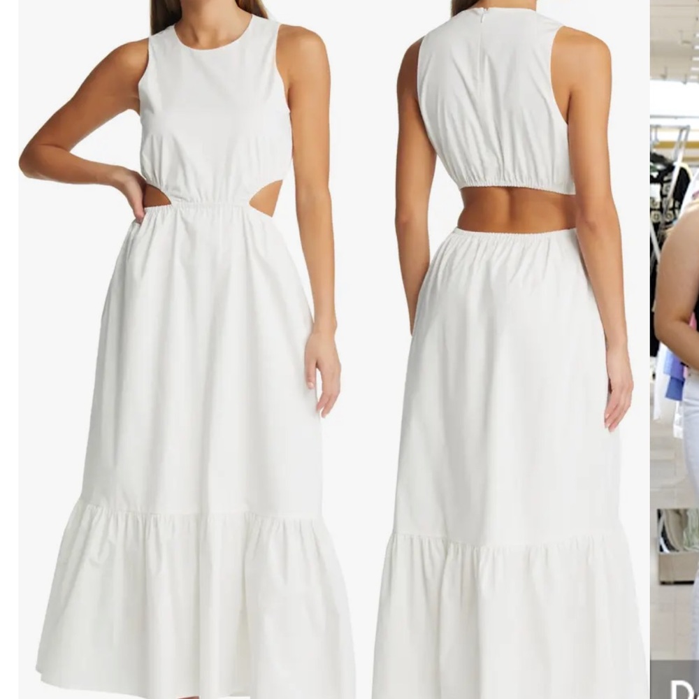 Wayf White Cutout Maxi Dress